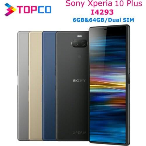 Sony Xperia 10 Plus I4293 Mobile phone 4G LTE 6.5" Octa core 6G RAM 64GB ROM Dual SIM 12MP&8MP Rear Cameras NFC Snapdragon