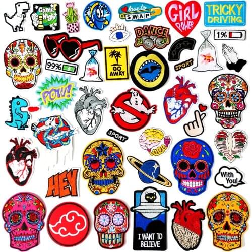 SUNGLASSES POW DIY Patches Embroidery Applique Clothes Ironing Clothing Sewing Supplies Decorative Badges EYE HEY