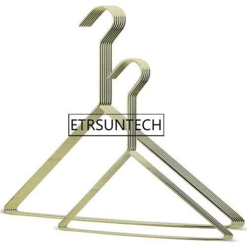 50pcs Nordic Style Gold Metal Hangers Kids Adult Storage Rack Home Organizer Decor Tool For Clothes Tie Towel