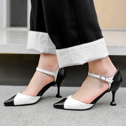 Big Size ladies high heels women shoes woman pumps Tip-tipped slim shoes