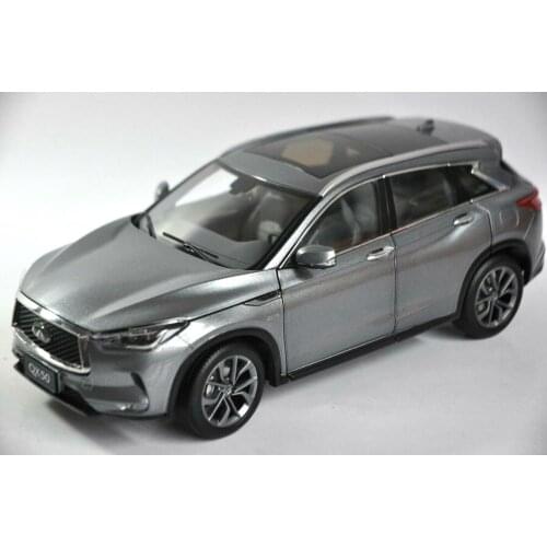 1:18 Diecast Model for Nissan Infiniti QX50 2018 Gray SUV Alloy Toy Car Miniature Collection Gifts Hot Selling QX EX25