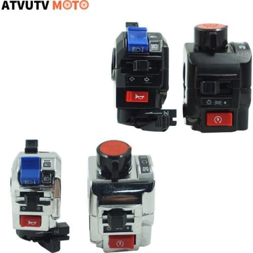 1 Pair 22mm Motorcycle Switchs Motorbike Horn Button Turn Signal Electric Fog Lamp Light Start Handlebar Controller Switch QJ150