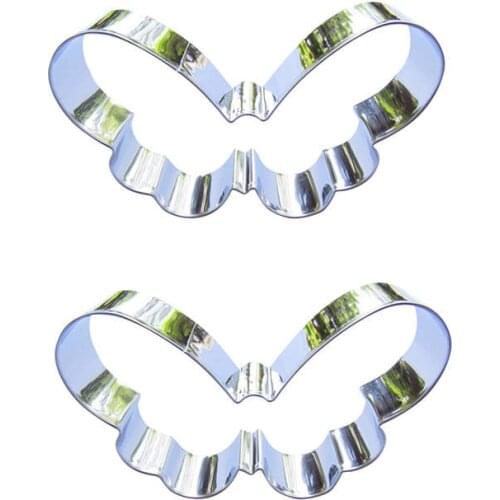 Colorful Butterfly shape 2 piece biscuit cutting molds, baking tools, cake decorating soft candy tools