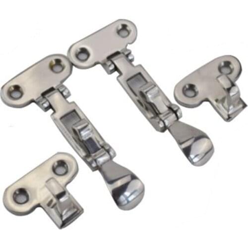 2PCS S.S Boat Marine Locker Hatch Anti-Rattle Latch Fastener Clamp-4 3/8" Newly