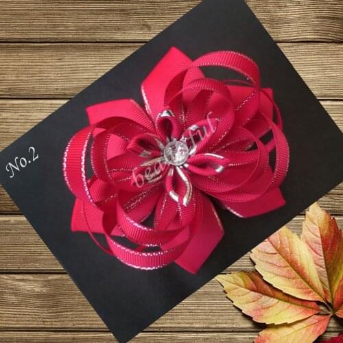 6pcs BLESSING Happy Girl Hair Accessories New Style 4.5-5" Lotus Bow unicorn sculpture princess character angel wing JoJ