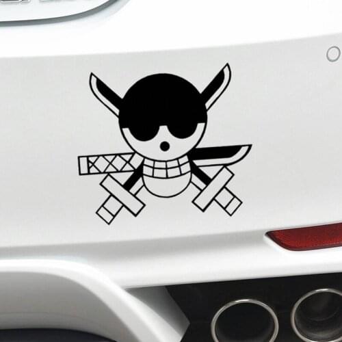 Car Stickers ONE PIECE Roronoa Zoro Cartoon Funny Creative Decoration Decals For Trunk Windshield Auto Tuning Styling Vinyls