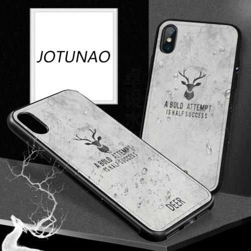 Case For iPhone XR XS MAX X 7 8 6 6S Plus Cloth Deer Texture Soft Phone Case For iPhone X XR XS MAX Back Cover