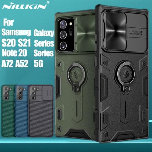 NILLKIN For Samsung Galaxy S21 S20 Ultra Plus FE M51 M31s A71 A51 A72 A52 A32 5G Back Cover Case Camera Protection ForNote20Ultr