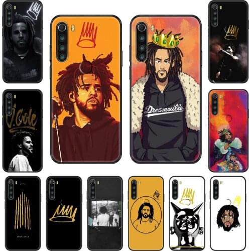 Singer J.Cole Phone case For Xiaomi Redmi Note S2 4 5 6 7 8 A S X Plus Pro black luxury hoesjes art cover painting bumper soft