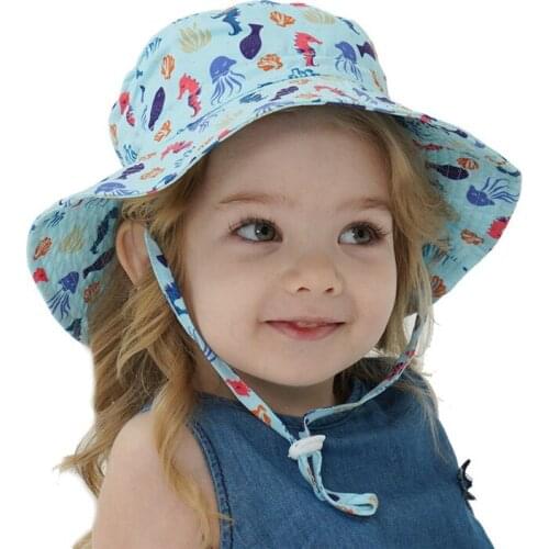 2020 New Summer Baby Sun Hat Children Outdoor Neck Ear Cover Anti UV Protection Beach Caps Boy Girl Swimming Hats For 0-8 Years