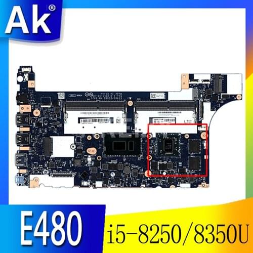 For lenovo ThinkPad E480 E580 01LW922 original mainboard NM-B421 Laptop motherboard 100% fully tested With i5-8250/8350U 2GB