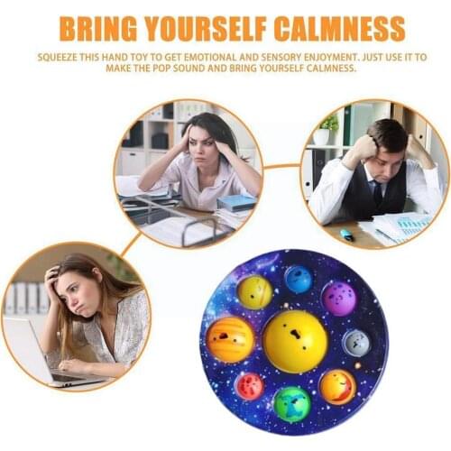 Eight Planets Fidget Sensory Toys Simple Dimple Cute Anxiety Relief Board Fidget Stress Toy For Kids Autism Antistress K5N3