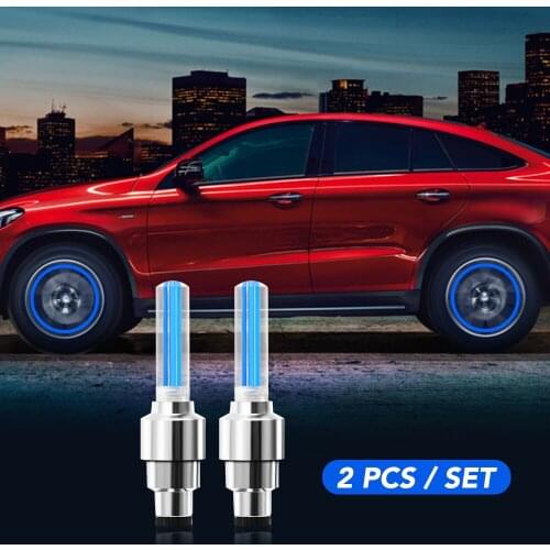 Car Wheel Tire Valve LED Light Decorative Cap For Ford Focus Fusion Escort Kuga Ecosport Fiesta Falcon EDGE Explorer