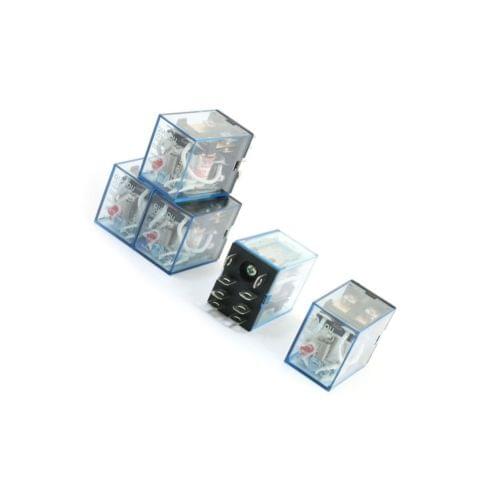 5pcs Red LED Indicator Light AC 220/240V Power Relay DPDT 2NO 2NC HH62P