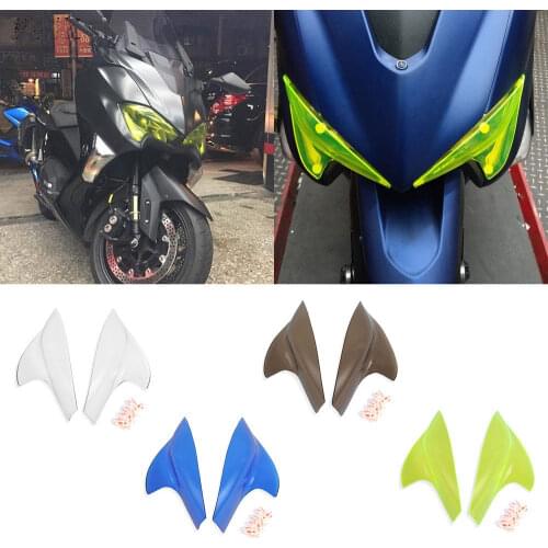 LJBKOALL 2Pcs New Motorcycle Accessoris Acrylic Plastic Headlight Screen Protective Cover For Yamaha TMAX 530 2017 T MAX 530
