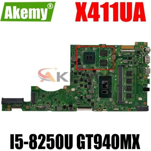 AKEMY X411UA Laptop Motherboard For ASUS VivoBook-14 X411UQ X411U S4200UQ S4200U Original Mainboard I5-8250U GT940MX