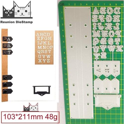 Loose-leaf Frame Uppercase Letter Metal Cutting Dies Scrapbooking Steel Craft Die Cut Embossing Paper Cards Stencils Christmas