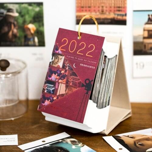 2022 Desktop Movie Theme Calendar Monthly Yearly Schedule Table Planner Agenda Organizer Office Student Stationary Home Decor
