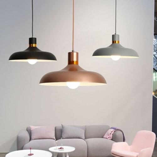 Nordic Pendant Lights Macaron Aluminum LED pendant lamp Colorful Hanglamp for living room Kitchen Light Ceiling Fixtures