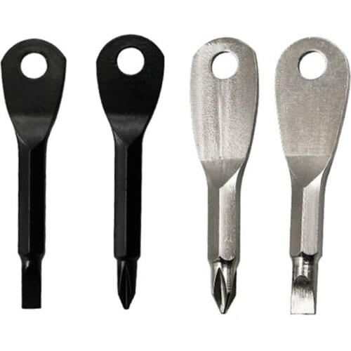 Portable Flat Head Phillips Screwdriver Set Key Ring Mini Pocket Repair Tools