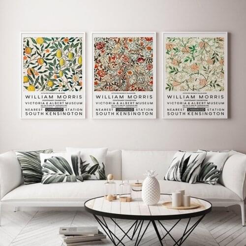 William Morris Museum Exhibition Posters Canvas Painting Gallery Wall Art Prints Vintage Pictures for Living Room Home Decor