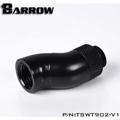 Barrow PC water cooling Rotary Fitting,90degree tube connector Double G1/4 water cooler heatsink Rotating Adaptors TSWT902-V1