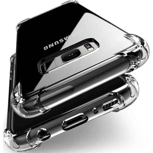 4-angle Airbag Shockproof Case For Samsung Galaxy S20 Ultra S8 S9 S10 Plus Note 8 9 10 A30 A50 Transparent Protection Back Cover