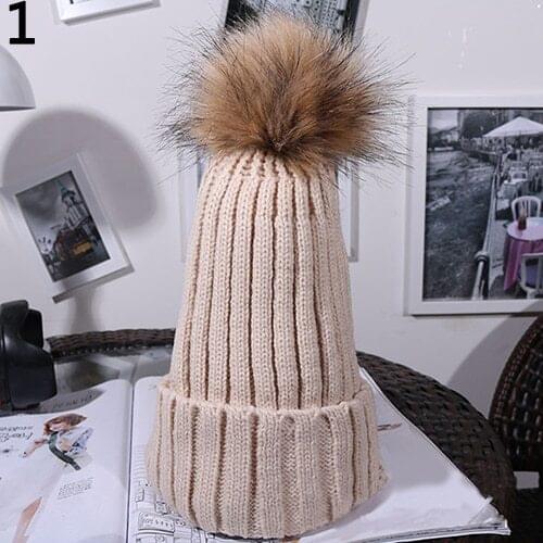 Women Rhinestone Pom Poms Woolen Yarn Knitted Hat Skullies Winter Hat for Women Girls Hat Beanies Christmas snow Hat