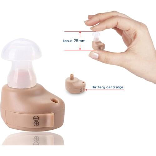 Ear Hearing Aid Sound Amplifie Mini Size Inner Ear Invisible Hearing Aid Volume Adjustable Hearing Aids Ear Sound Amplifier