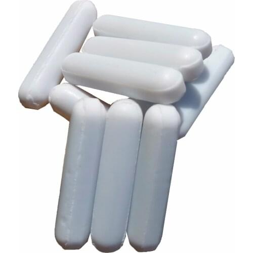 C8X35mm Magnetic Stirrer Bar without Pivot Ring Plain Stirring Bars PTFE Stir Rod Spinbar, Pack of 10pcs