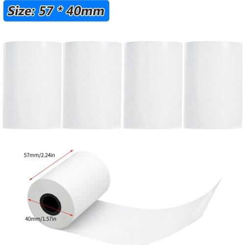 4 Rolls Thermal Receipt Paper 57x40m Thermal Paper Roll Bill Ticket Printing for Cash Register 58mm POS Thermal Receipt Printer