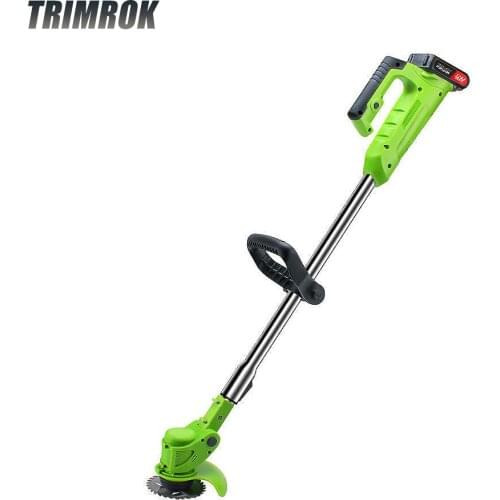 TRIMROK 26V Electric Trimmer For Grass Lawn Mower Brush Cutter Cordless Grass Trimmers 12in String Cutter Pruning Garden Tools