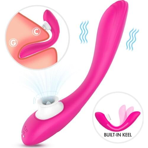 Sucking & Licking Clitoris Vibrators Dildos Double Stimulation Nipples Clit Sucker Tongue Blowjob Cunnilingus Sex Toys For Women