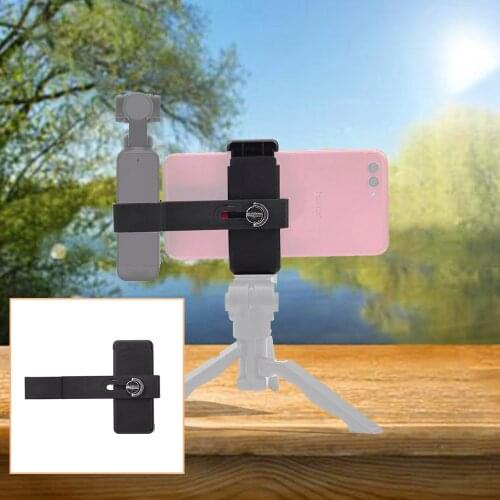 Phone Securing Clip For DJI Pocket 2 Plastic Material With Metal Tripod Bracket Support stand Handheld Gimbal Accessories Parts
