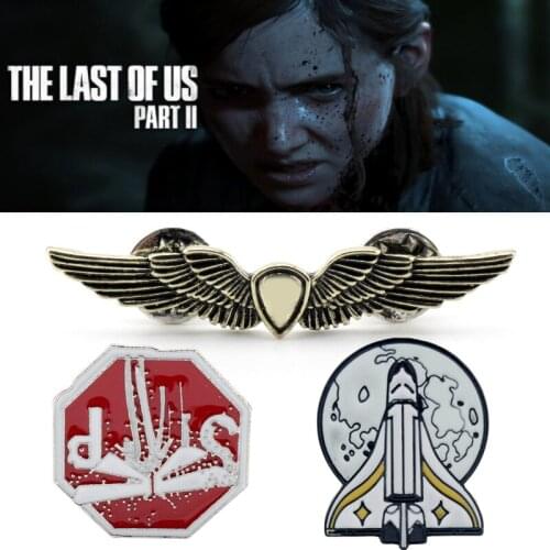 Game The Last Of Us Badge Brooch Wings Rockstar Spaceship Lapel Pin Women Men Clothes Pins Accessories Enamel Brooches