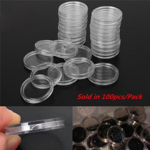 10pcs/lot Transparent Plastic Coin Holder Coin Collecting Box Case for Coins Storage Capsules Protection Boxes Container 21-23mm
