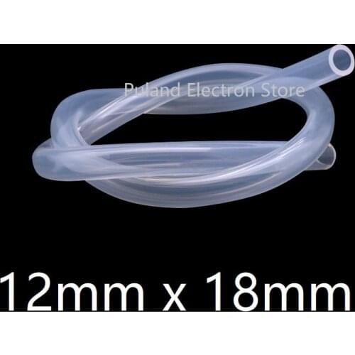 12x18 Silicone Tubing ID 12mm OD 18mm Food Grade Flexible Drink Tubing Pipe Temperature Resistance Nontoxic Transparent