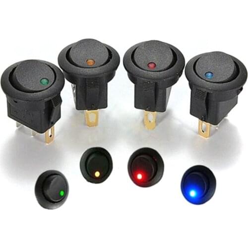 Portable Low Consumption High Bright 1Pcs 12V Led Light Durable Car Auto Boat Round Rocker ON/OFF Toggle Switch 3 Pins#290892