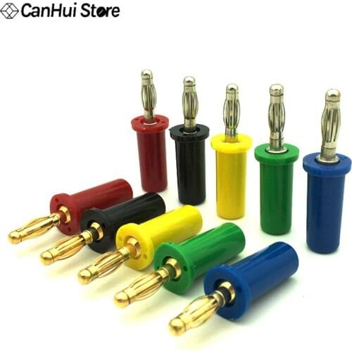 2-piece 4mm banana plug single-piece banana type plug 10A pure copper-coated welded
