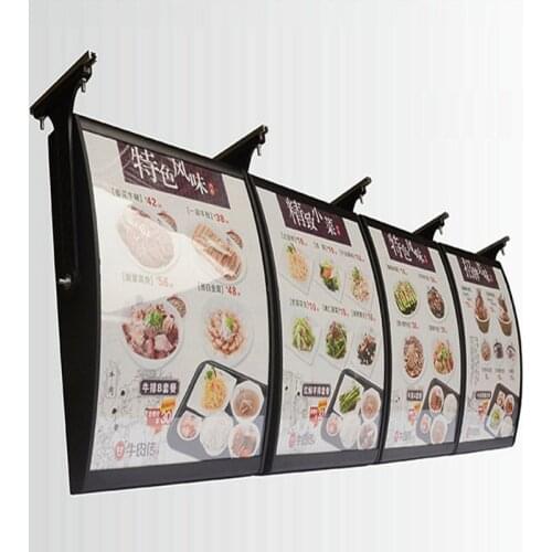 3 Graphics/ Column) Hanging Style Single Sided Menu Light Boxes & Menu Signs for Restaurant Take Away