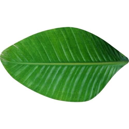 3D Simulation Green Banana Leaf Floor Mat Non Slip Kitchen Bathroom Rug Special-shaped Doormat Soft Welcome Mats Home Decor