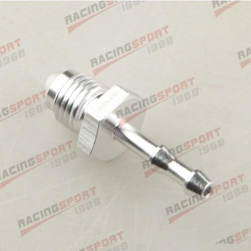 4AN AN4 AN-4 To 4mm Barb Straight Fitting Fuel Line Silver