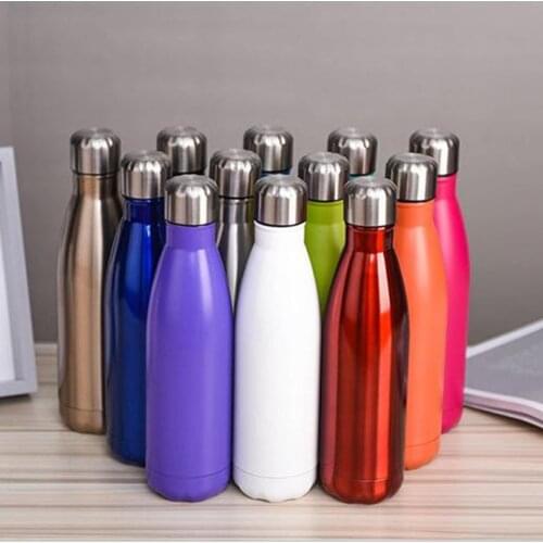 500ml Double-Wall Insulated Stainless Steel Thermos Mug Coke Shape Sport Water Bottle For Girls Vacuum Flask Travel Mug Cup