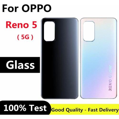 6.43" For Oppo Reno 5 5G Back Battery Cover Door Housing case Rear Glass Case for OPPO Reno 5 Battery Cover