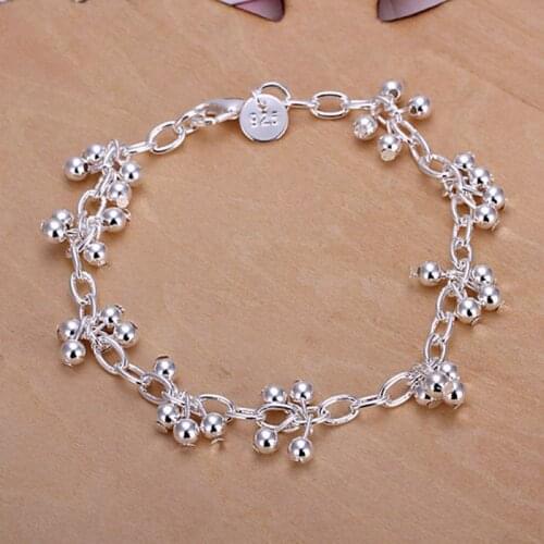 925 jewelry silver plated jewelry bracelet fine fashion grape bead bracelet top quality wholesale and retail SMTH085