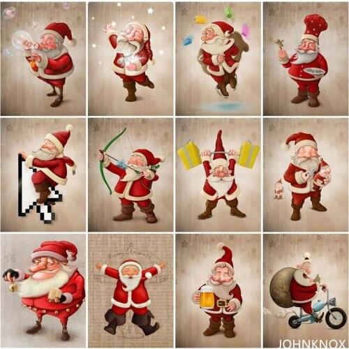 Father Christmas Diamond Painting 5D Diy Diamond Embroidery Full Round& Square Drill Diamond Mosaic Cross Stitch Home Decor