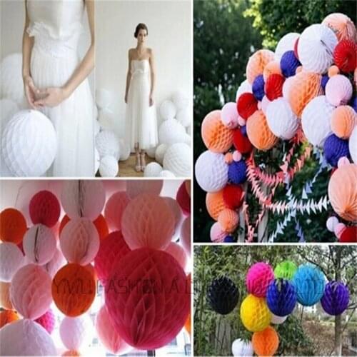 Free Shipping 2pcs/lot 6inch (15cm) Tissue Paper Honeycomb Flowers Balls Party Decorations
