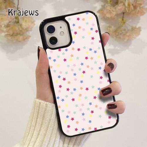 Krajews Tiny Stars coque Phone Case for iPhone 12 mini 5 6S 7 8 PLUS X XS XR 11 PRO MAX SE 2020 Back Cover Funda Shell