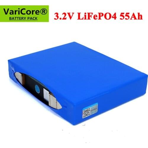 3.2V LiFePO4 55Ah battery phosphate 55000mAh for 4S 12V 24V 3C Motorcycle Car Solar street light batteries modification Nickel