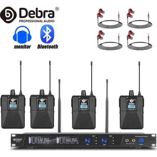 Good Sound!!!Debra ER-202 Professional UHF Wireless In Ear Monitor System With Multiple Transmitter for Stage performance singer